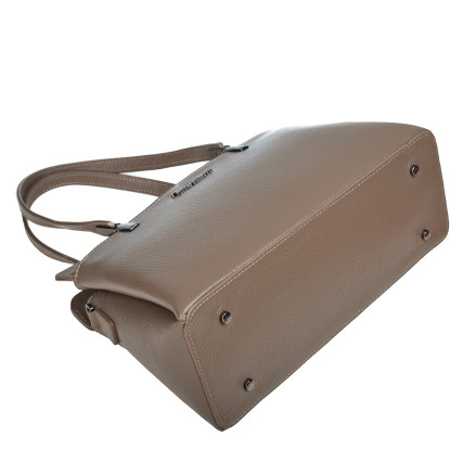 Кожаная женская сумка Tony Bellucci тауп 0438-213 – Фото 5