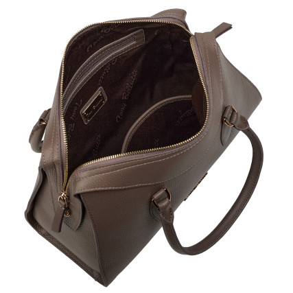 Кожаная женская сумка Tony Bellucci тауп 0945-213 – Фото 6