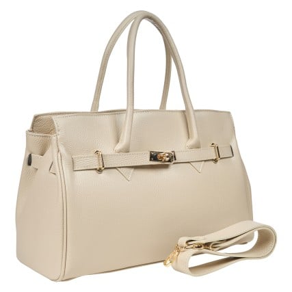 Кожаная женская сумка Virginia Conti бежевая VC04020beige – Фото 3