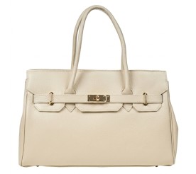 Кожаная женская сумка Virginia Conti бежевая VC04020beige
