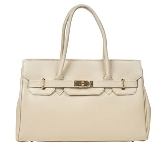 Кожаная женская сумка Virginia Conti бежевая VC04020beige