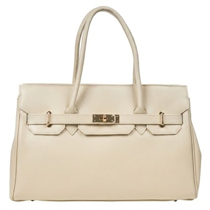 Кожаная женская сумка Virginia Conti бежевая VC04020beige – Фото 1