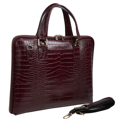 Кожаная женская сумка Virginia Conti бордовая VC04156bordo