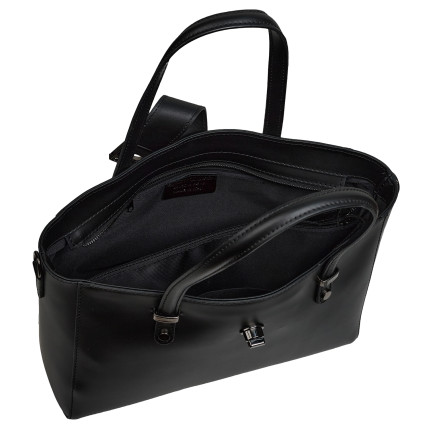 Кожаная женская сумка Virginia Conti черная VC01738black – Фото 6