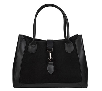 Кожаная женская сумка Virginia Conti черная VC03831black Кожаная женская сумка Virginia Conti черная VC03831black