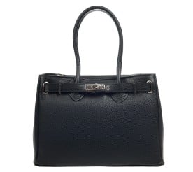 Кожаная женская сумка Virginia Conti черная VC03907black