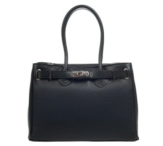 Кожаная женская сумка Virginia Conti черная VC03907black