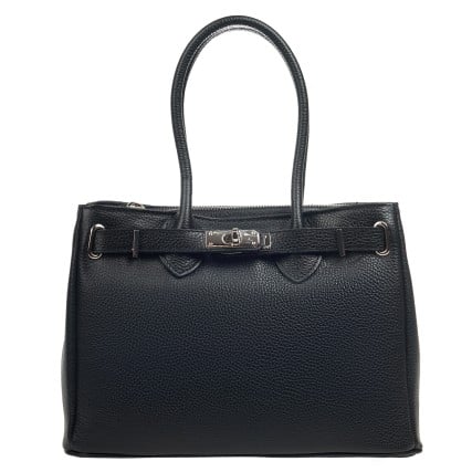 Кожаная женская сумка Virginia Conti черная VC03907black – Фото 1
