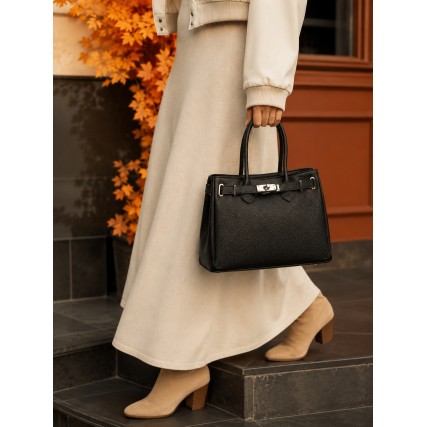 Кожаная женская сумка Virginia Conti черная VC03907black – Фото 7