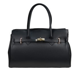 Кожаная женская сумка Virginia Conti черная VC04020black