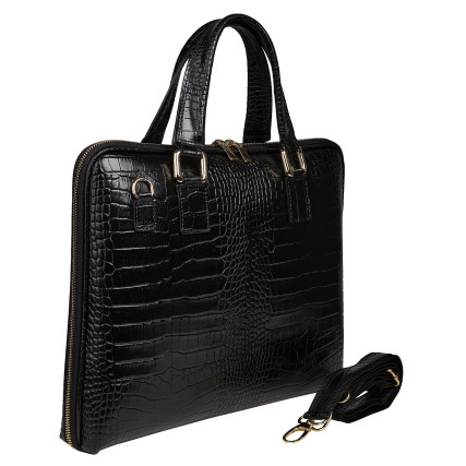 Кожаная женская сумка Virginia Conti черная VC04156black – Фото 2