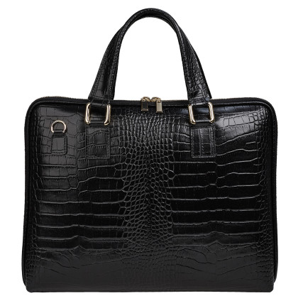 Кожаная женская сумка Virginia Conti черная VC04156black – Фото 1