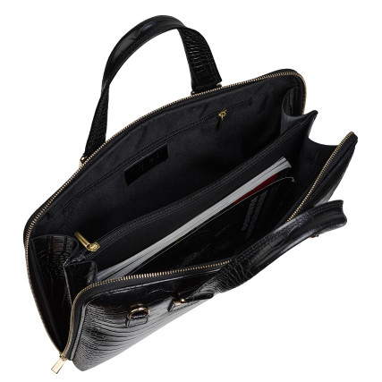 Кожаная женская сумка Virginia Conti черная VC04156black – Фото 7