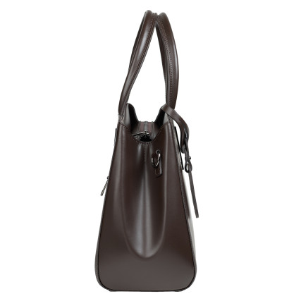 Кожаная женская сумка Virginia Conti шоколадная VC01565choco – Фото 4