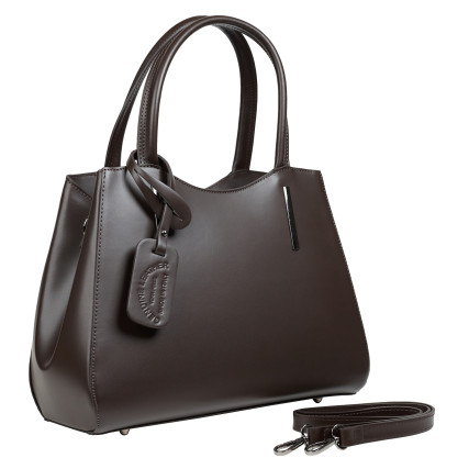 Кожаная женская сумка Virginia Conti шоколадная VC01565choco – Фото 2