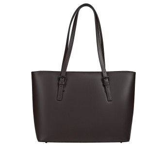 Кожаная женская сумка Virginia Conti шоколадная VC01701_g_choco