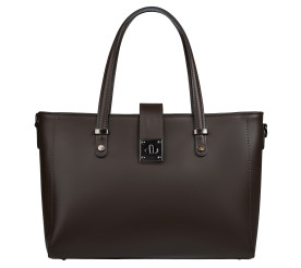 Кожаная женская сумка Virginia Conti шоколадная VC01738choco