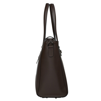 Кожаная женская сумка Virginia Conti шоколадная VC01738choco – Фото 4