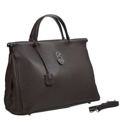 Кожаная женская сумка Virginia Conti шоколадная VC02479choco – Фото 2