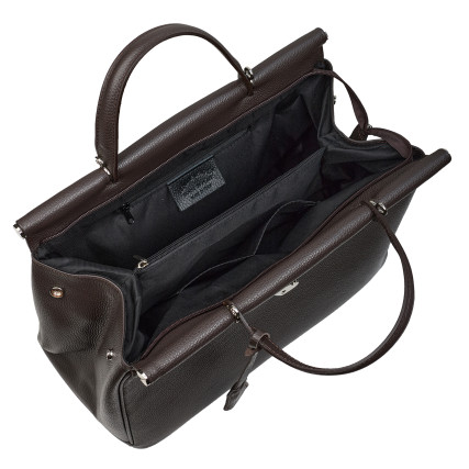 Кожаная женская сумка Virginia Conti шоколадная VC02479choco – Фото 6