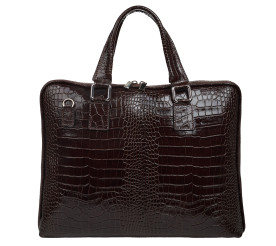 Кожаная женская сумка Virginia Conti шоколадная VC04156choco