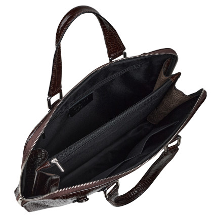 Кожаная женская сумка Virginia Conti шоколадная VC04156choco – Фото 6