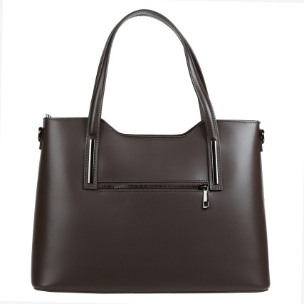 Кожаная женская сумка Virginia Conti шоколадная VC8066choco