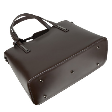 Кожаная женская сумка Virginia Conti шоколадная VC8066choco