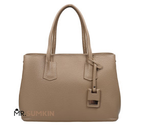 Кожаная женская сумка Virginia Conti тауп VC02809taupe