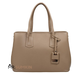 Кожаная женская сумка Virginia Conti тауп VC02809taupe