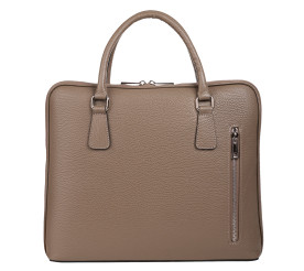 Кожаная женская сумка Virginia Conti темный тауп VC03178dtaupe