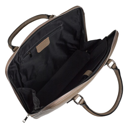 Кожаная женская сумка Virginia Conti темный тауп VC03178dtaupe – Фото 6