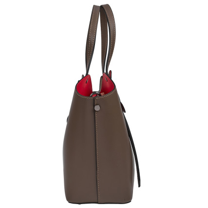 Кожаная женская сумка Virginia Conti темный тауп VC03692dtaupe