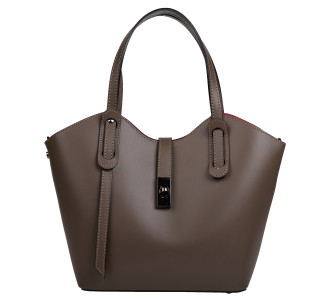 Кожаная женская сумка Virginia Conti темный тауп VC03692dtaupe Кожаная женская сумка Virginia Conti темный тауп VC03692dtaupe