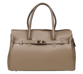 Кожаная женская сумка Virginia Conti темный тауп VC04020dtaupe