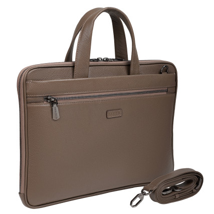 Кожаный женский портфель KARYA тауп 2545-51 – Фото 2