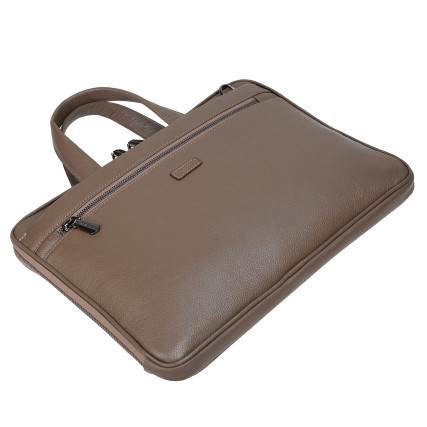 Кожаный женский портфель KARYA тауп 2545-51 – Фото 5