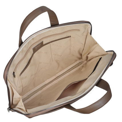 Кожаный женский портфель KARYA тауп 2545-51 – Фото 6