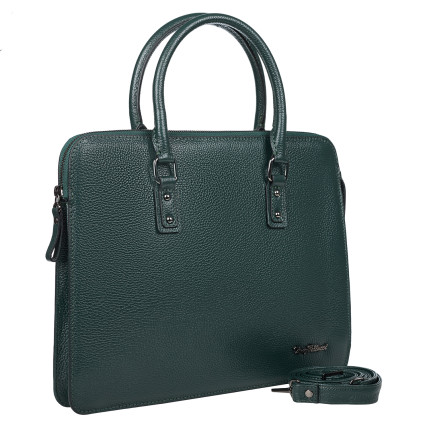 Кожаный женский портфель Tony Bellucci зеленый 0801-1005 – Фото 3