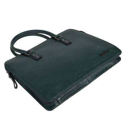 Кожаный женский портфель Tony Bellucci зеленый 0801-1005 – Фото 5