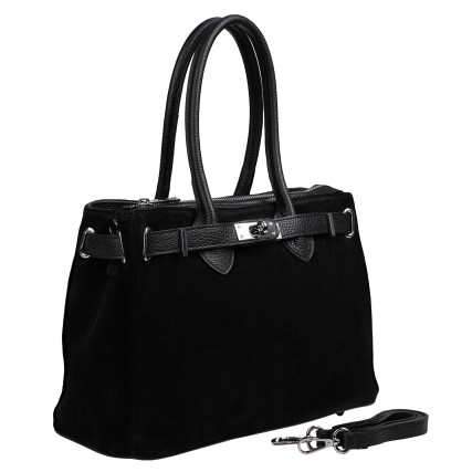 Замшевая женская сумка Virginia Conti черная VC03826black