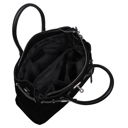 Замшевая женская сумка Virginia Conti черная VC03826black