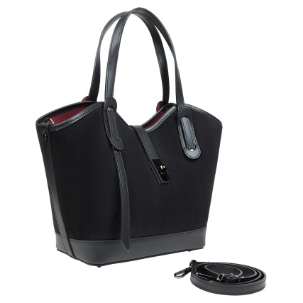 Замшевая женская сумка Virginia Conti черная VC04054black