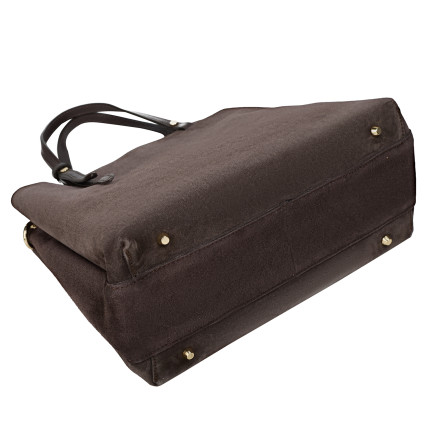 Замшевая женская сумка Virginia Conti шоколадная VC04073choco – Фото 4