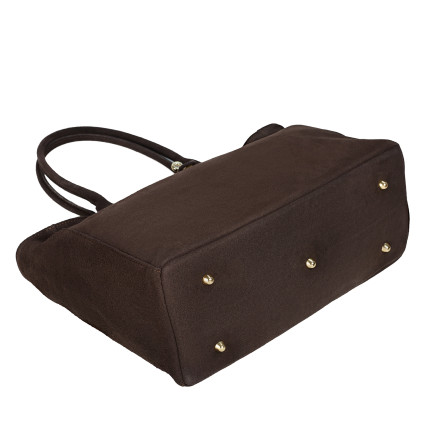 Замшевая женская сумка Virginia Conti шоколадная VC04096choco – Фото 5