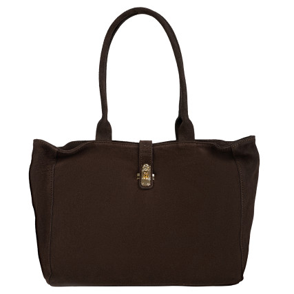 Замшевая женская сумка Virginia Conti шоколадная VC04096choco – Фото 1