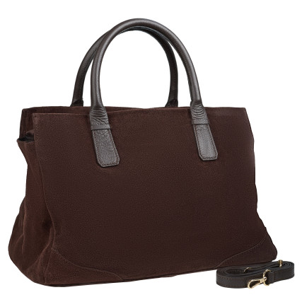 Замшевая женская сумка Virginia Conti шоколадная VC04108choco – Фото 2