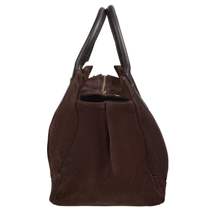 Замшевая женская сумка Virginia Conti шоколадная VC04108choco – Фото 4