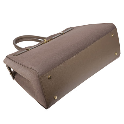 Замшевая женская сумка Virginia Conti темный тауп VC04035dtaupe