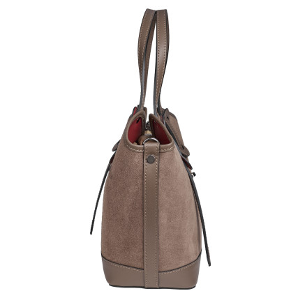 Замшевая женская сумка Virginia Conti темный тауп VC04054dtaupe